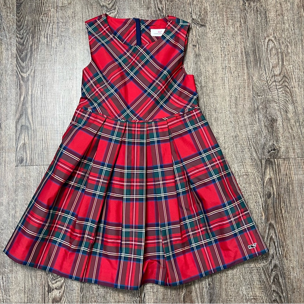 Vineyard Vines Plaid Girls Dress Size 7